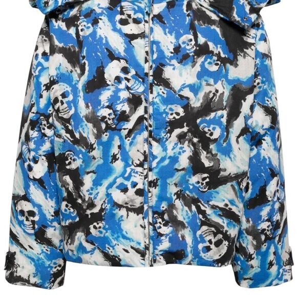 ERL Blue Skull Padded Puffer Jacket with Hood | L - Picture 6 of 13